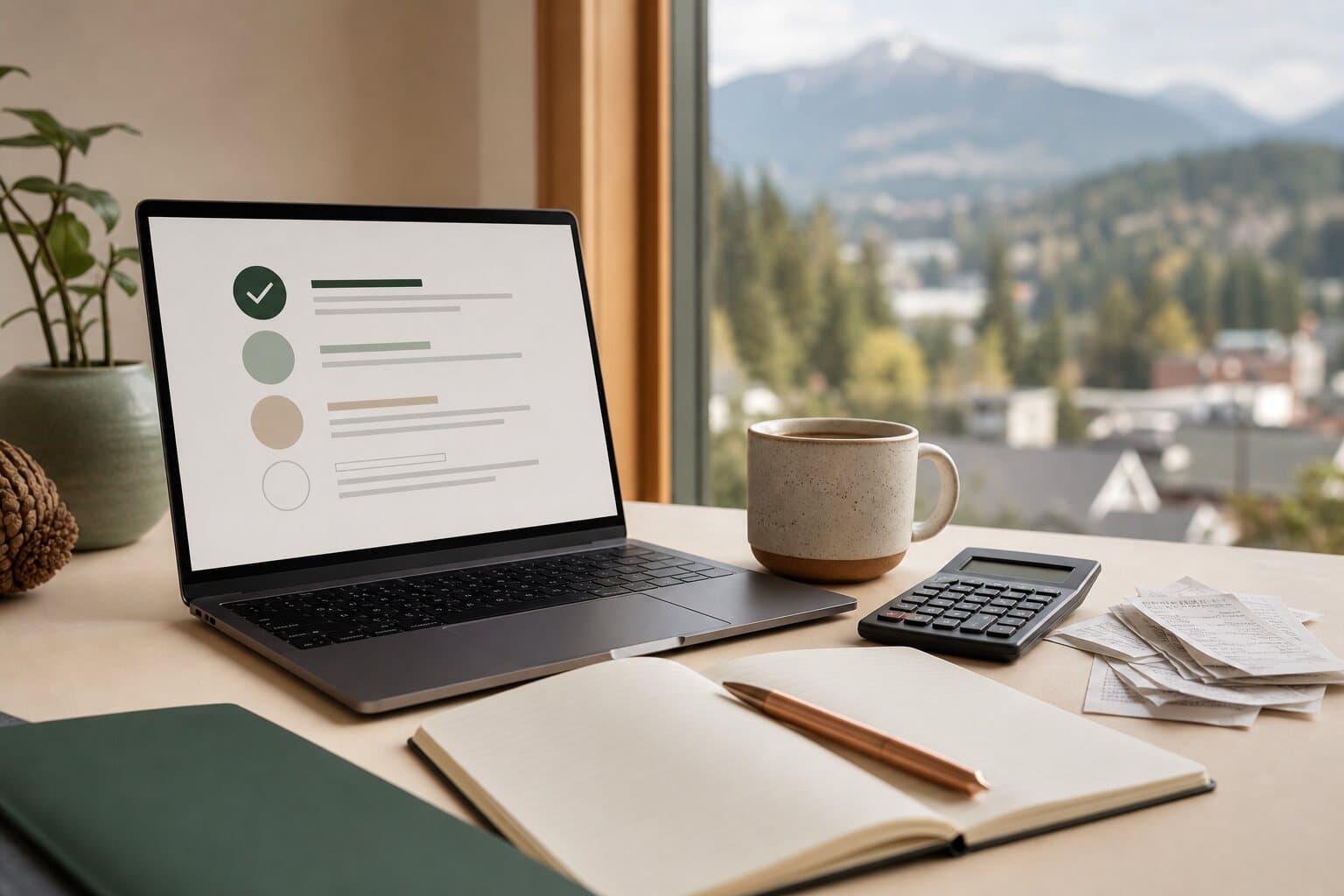 A BC small business owner reviewing funding and grant options to offset the cost of a new website, ecommerce store, and digital marketing
