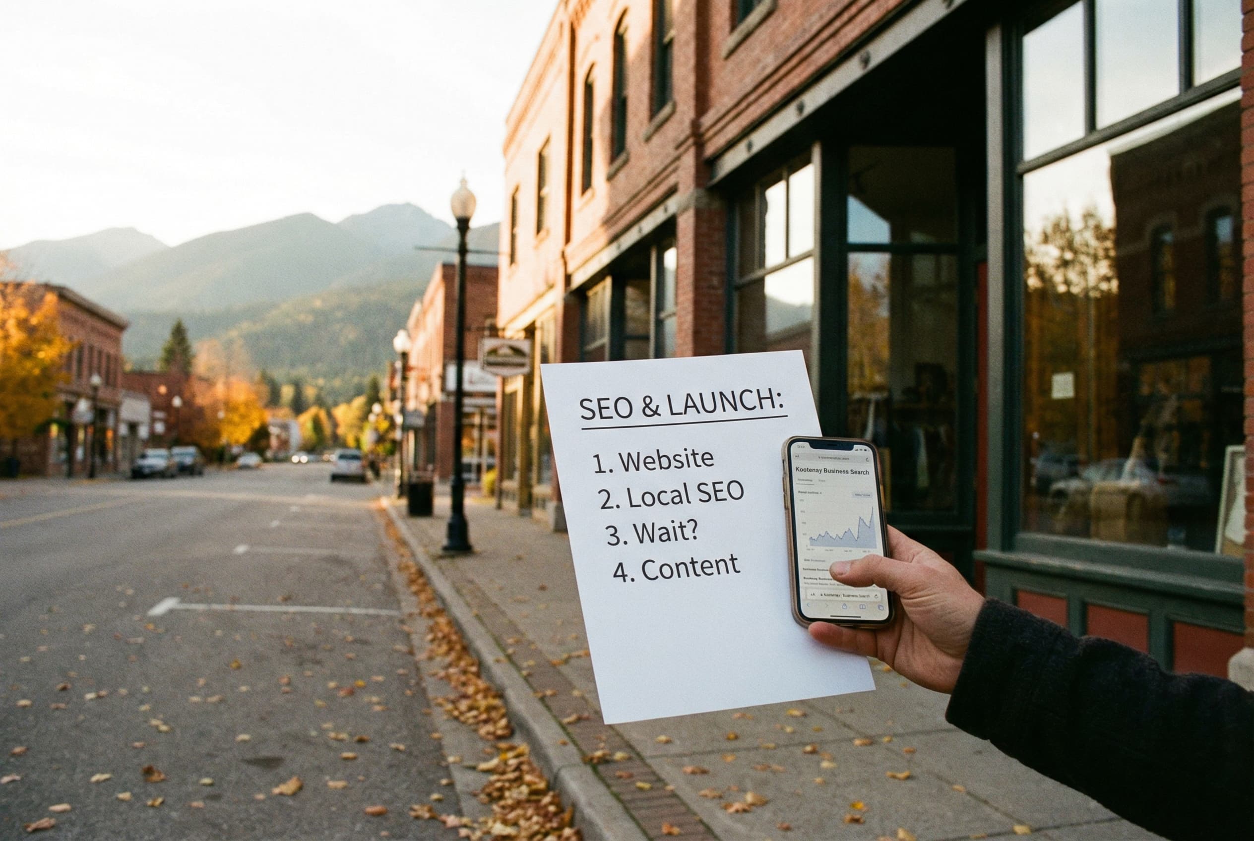A small local business deciding when to start SEO: Google Business Profile, homepage clarity, service pages, and local proof