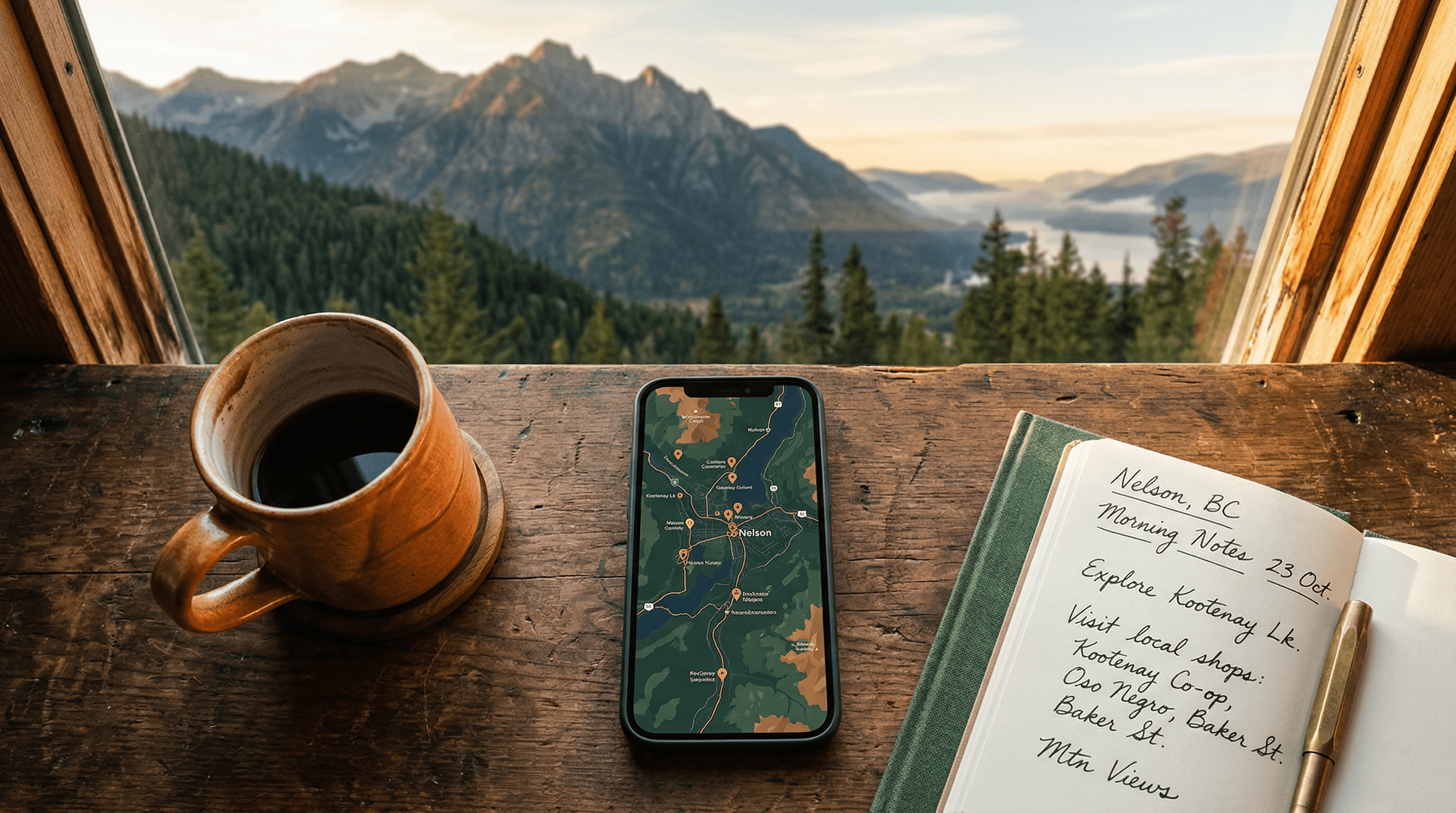 A Kootenay small business owner searching their own name in local Google and Maps to check whether nearby customers can find them
