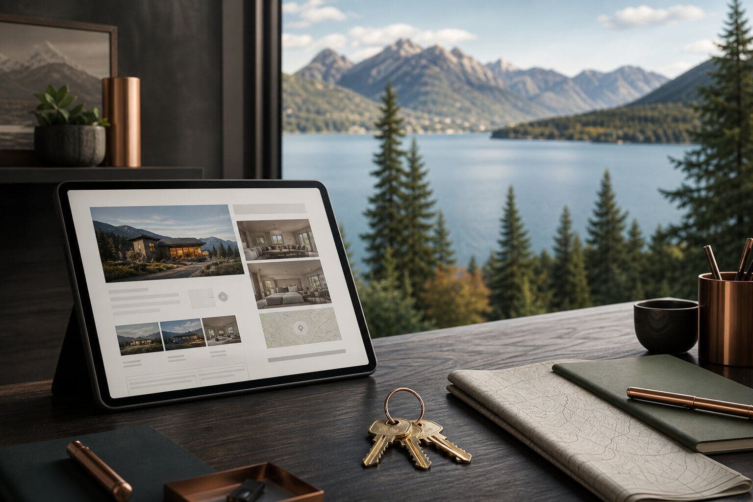 A custom real estate website with a distinct agent brand, neighbourhood content, and IDX listings, compared to a template builder