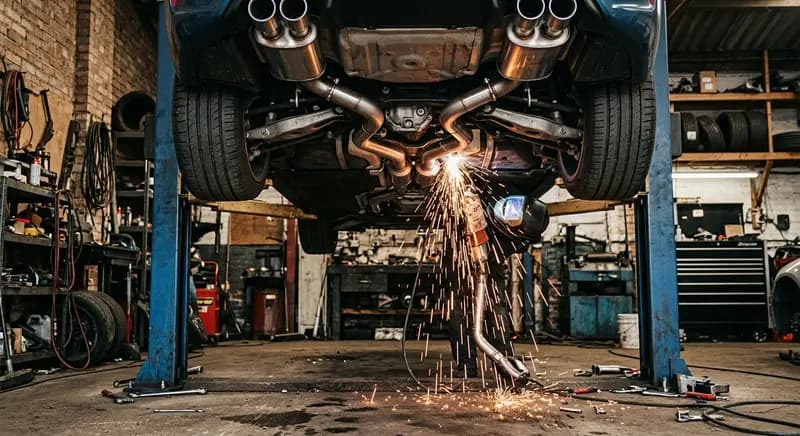 Mechanic performing car repair