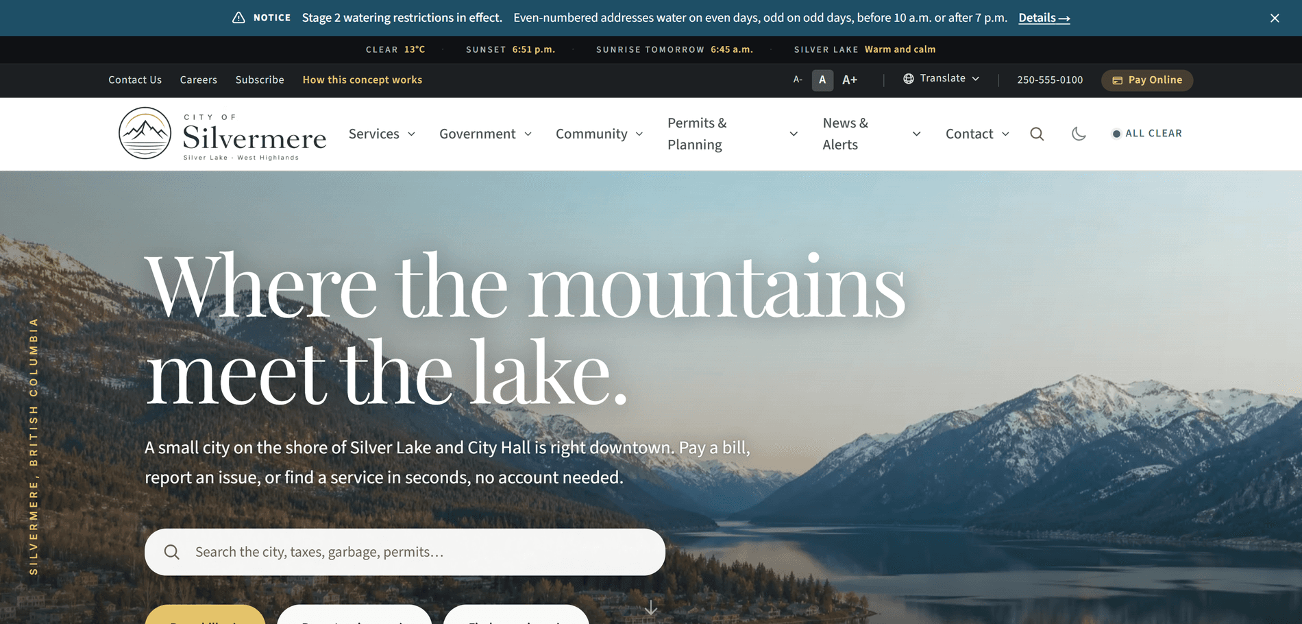 City of Silvermere website
