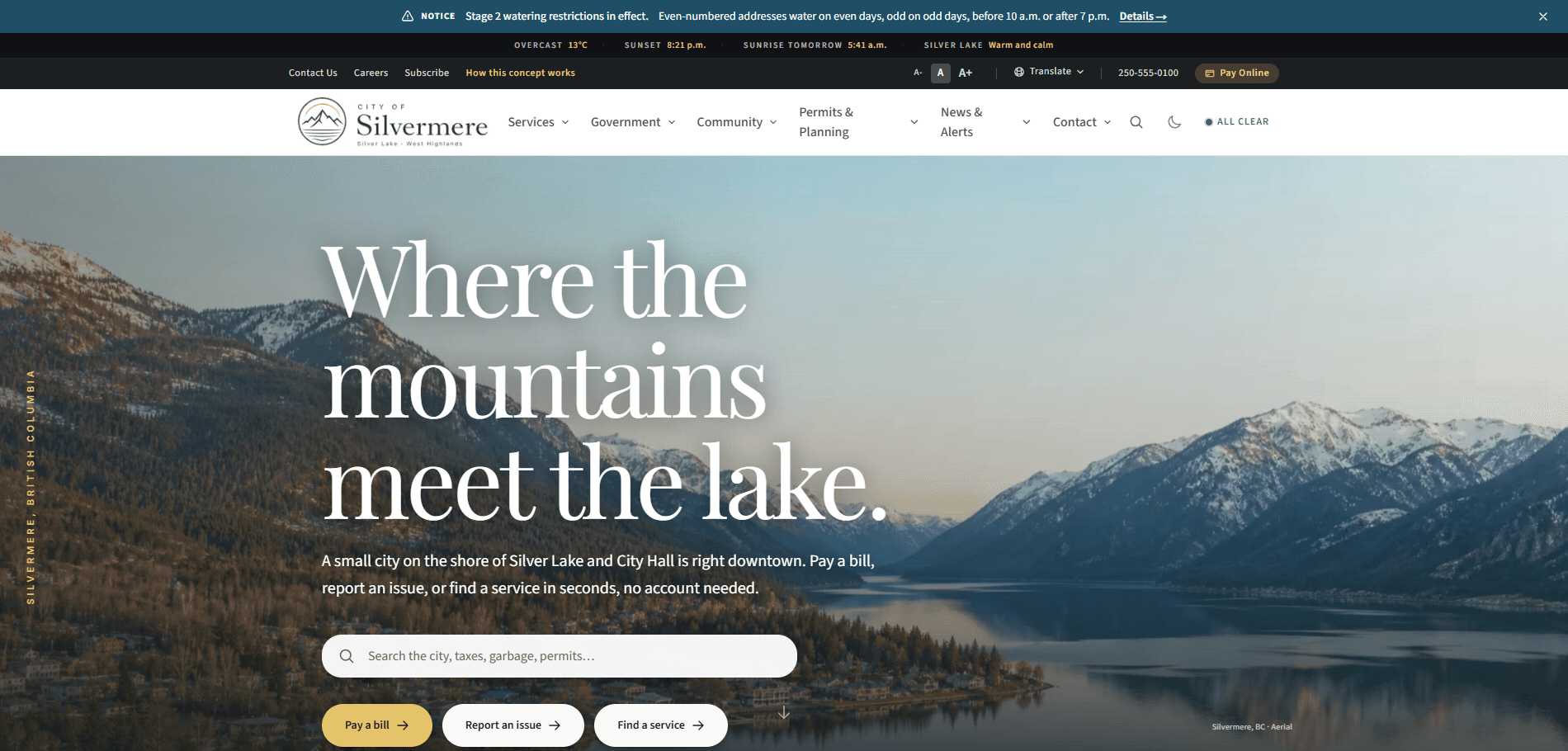 City of Silvermere website