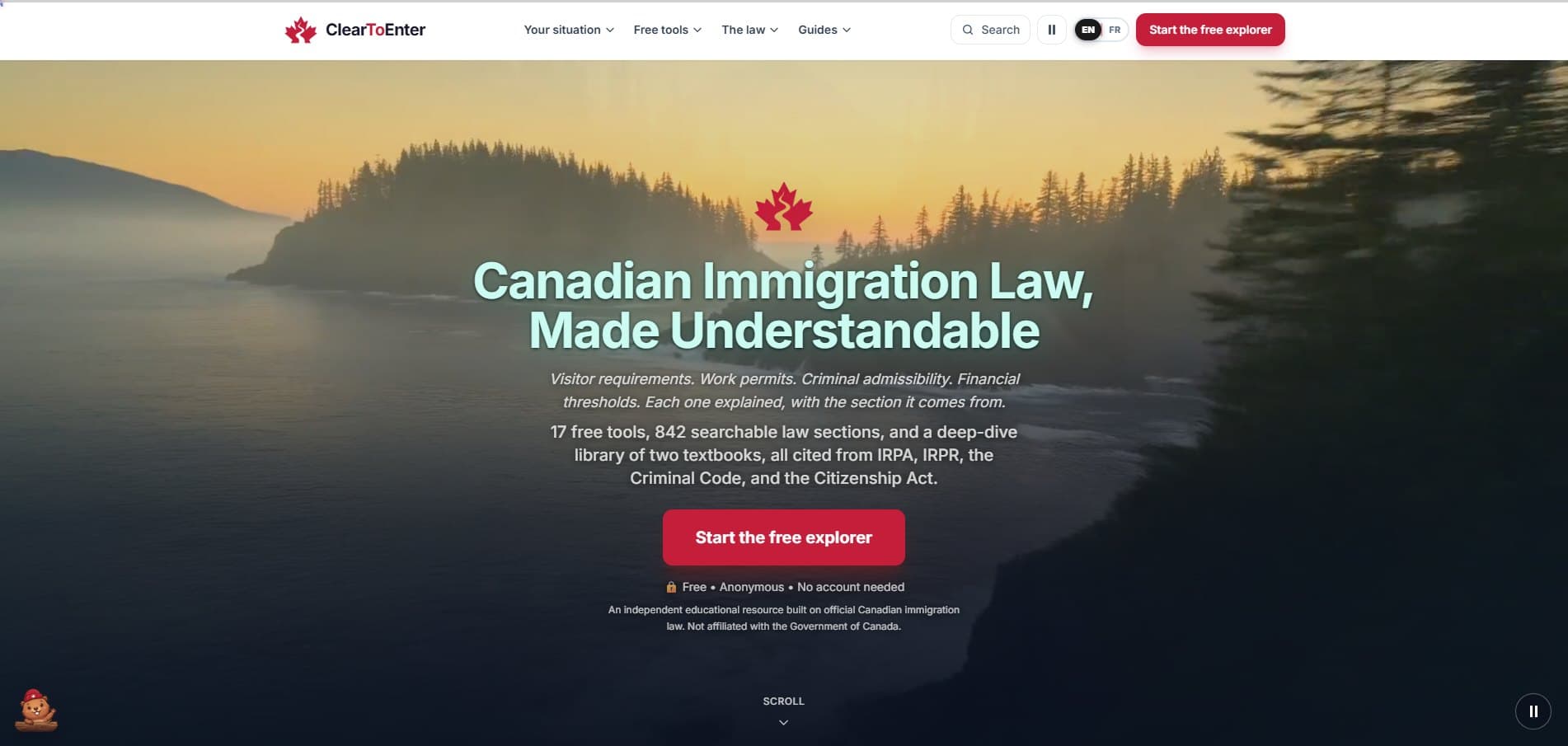Clear to Enter website