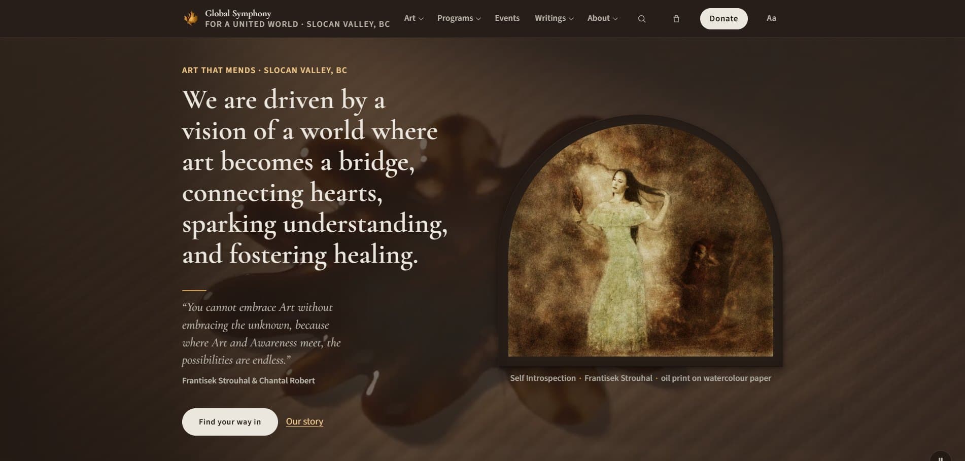 Global Symphony for a United World live site screenshot