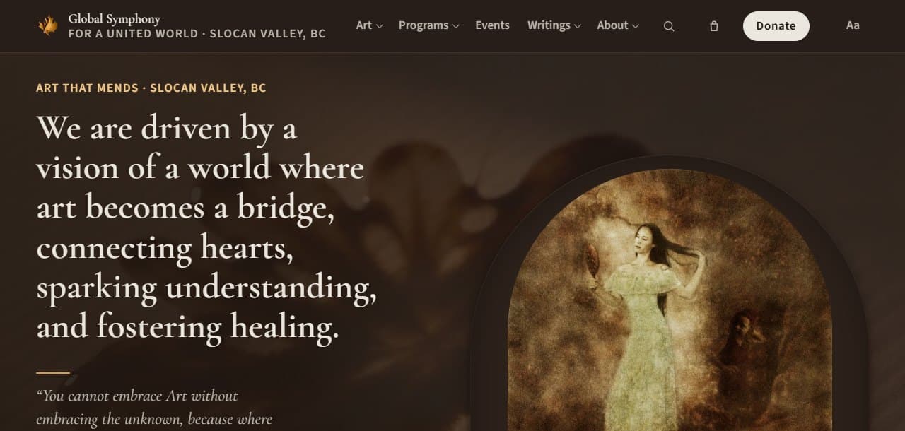 Global Symphony for a United World homepage preview