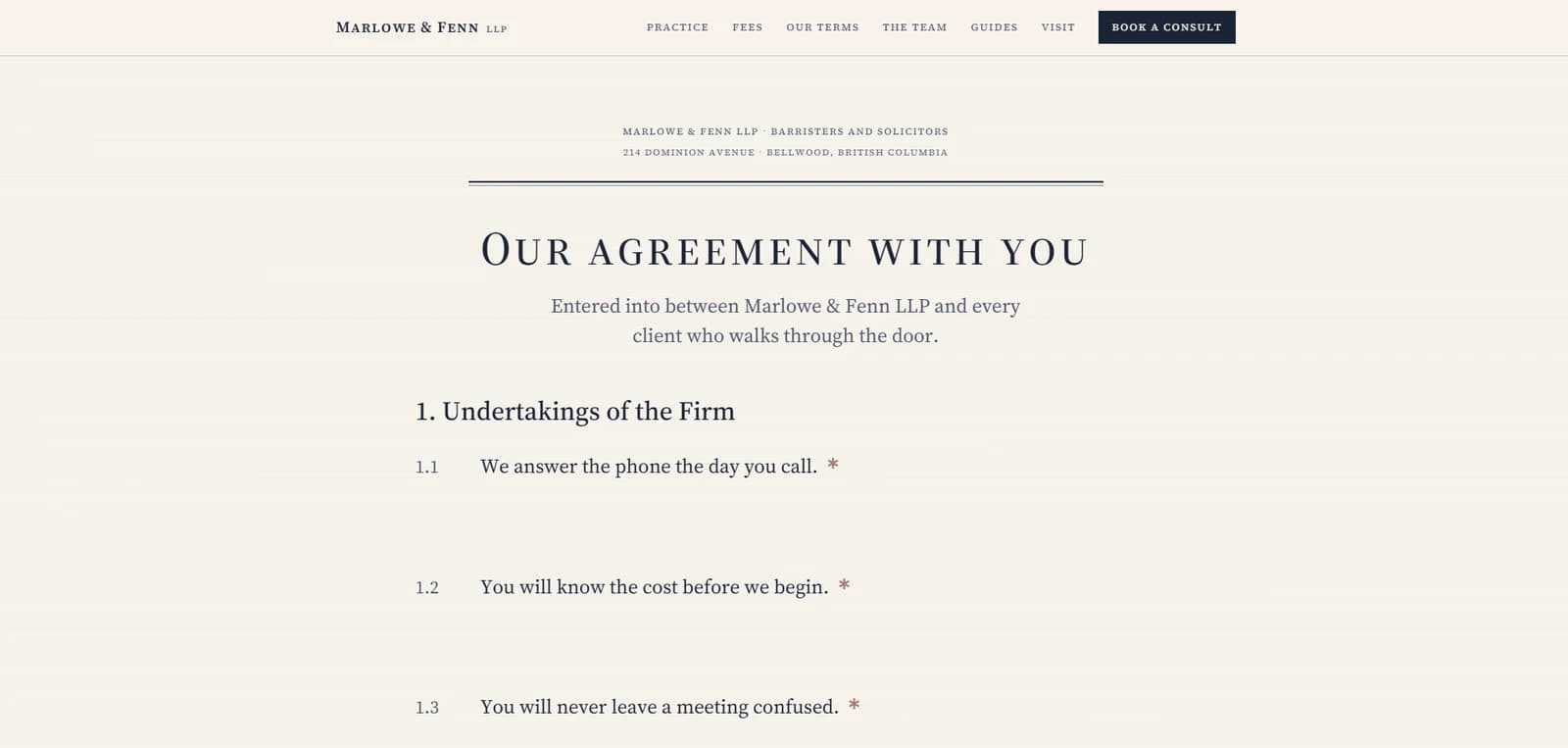 Marlowe & Fenn LLP website by Kootenay Made Digital