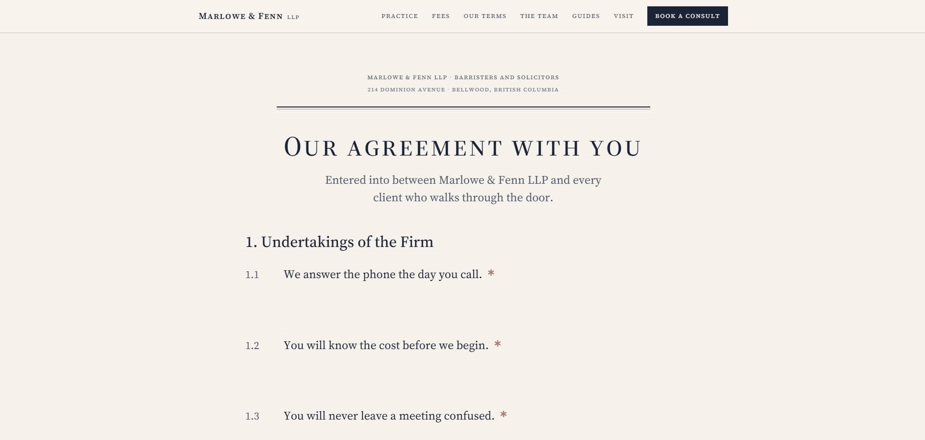 Marlowe & Fenn LLP website by Kootenay Made Digital