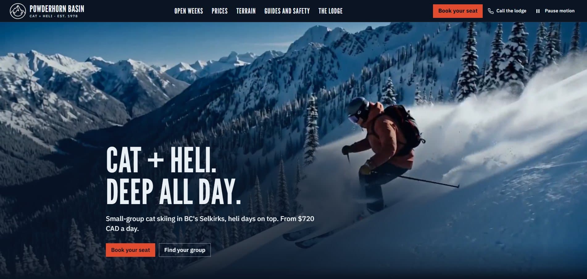 Powderhorn Basin live site screenshot
